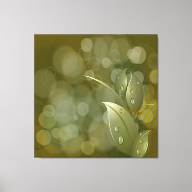 Khaki Bokeh deja lienzo envuelto (Anverso)