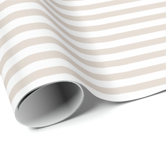 Khaki claro| Papel de ajuste de franjas blancas (Esquina del rollo)