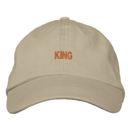 Khaki "KING" Gorra de algodón ajustable