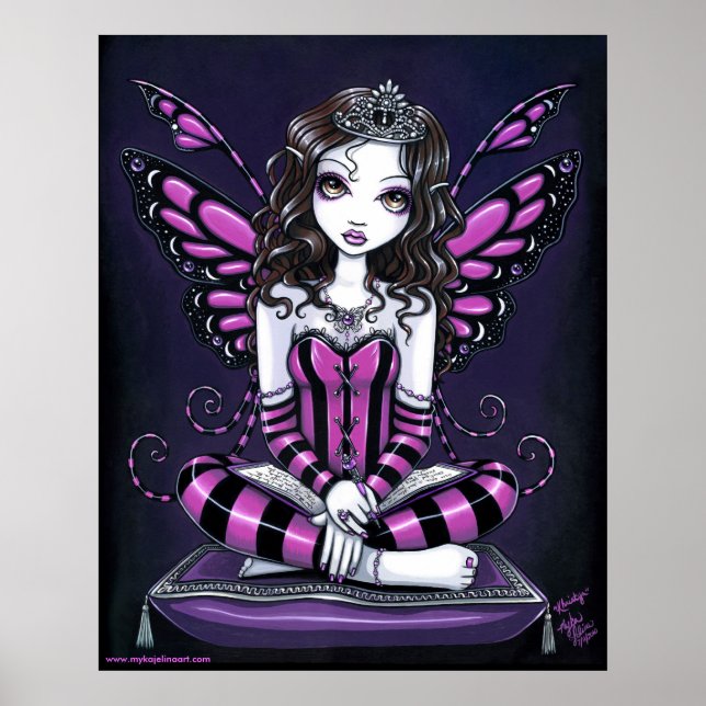 "Khristyn" Princesa Rosa Poster de arte de hadas (Frente)
