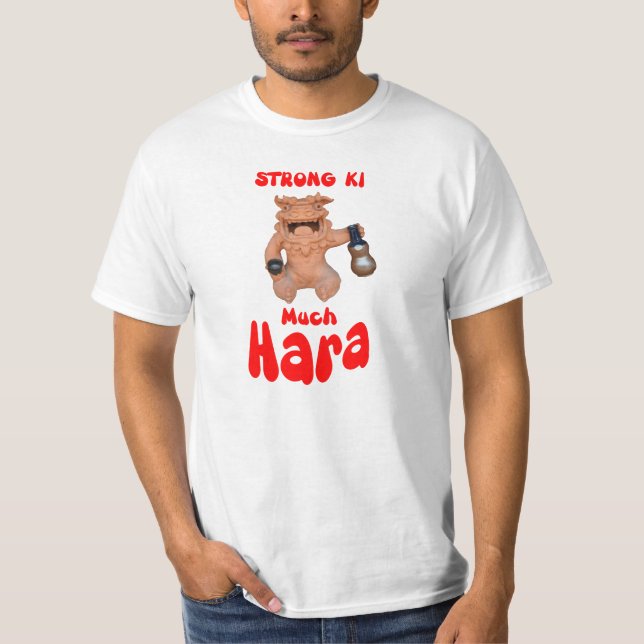 Ki fuerte mucha camiseta del blanco de Hara (Anverso)