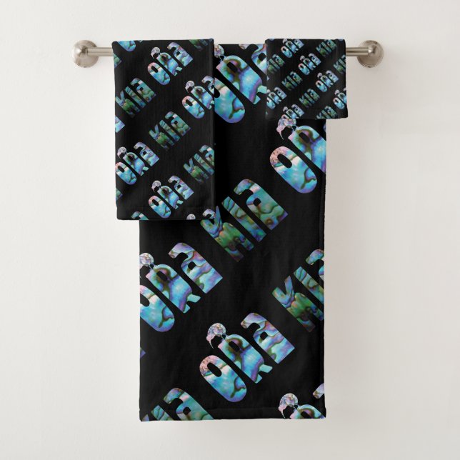 KIA ORA KIWI GREETH TOWEL SET (In situ)