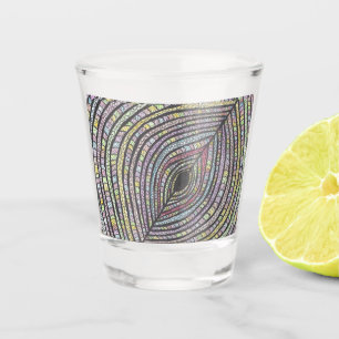 Kian Vasos de chupito de arte abstracto dibujado