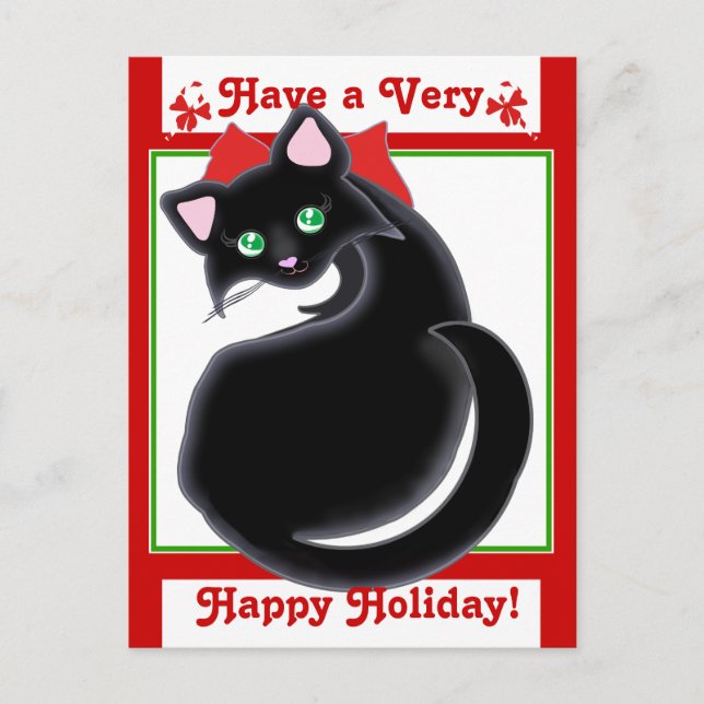 Kiara Toon Kitty Holiday! Tarjeta postal (Anverso)