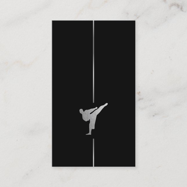 Kickboxing minimalista - Tarjeta de presentación d (Anverso)
