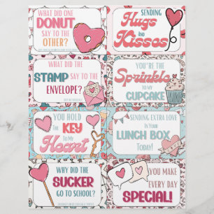 Kid Lunch Box Notes: Cute tarjetas de San Valentín