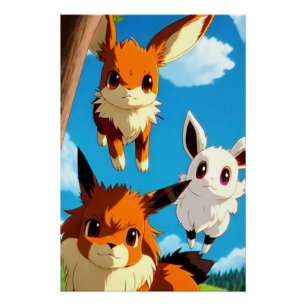 Kids Anime Personalizado Glossy Poster