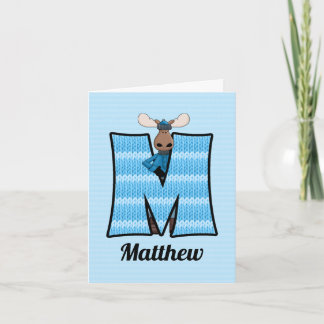 Kids Blue Moose Monograma M Blank