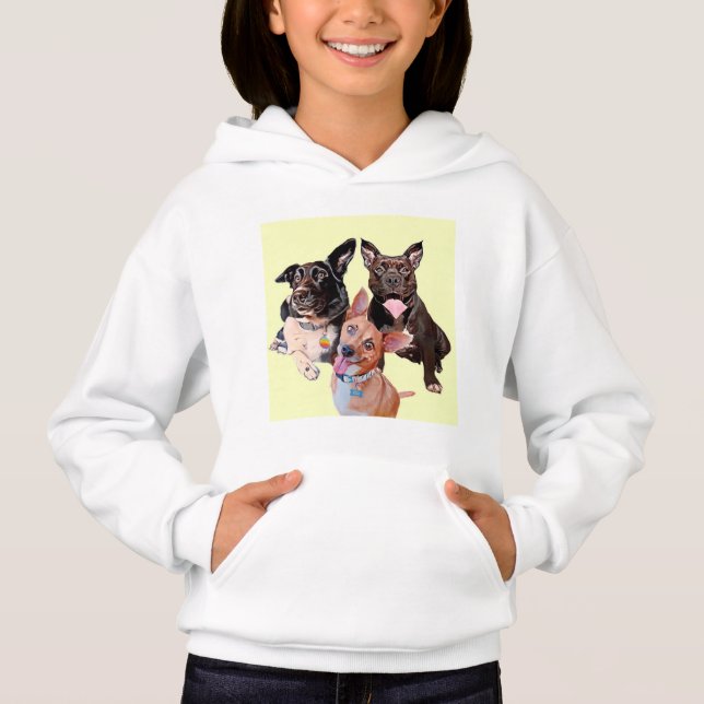 Kids Doggies Dexter Duke & Lucy Hoodies (Anverso)