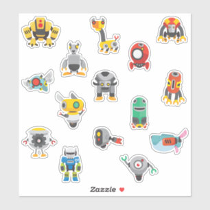 Kids Goofy Personalizado Robots Pegatina
