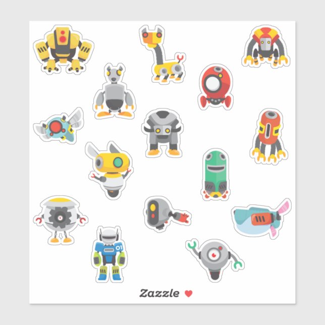 Kids Goofy Personalizado Robots Pegatina (Hoja)