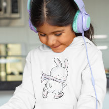 Kids Hoodie | A Yuki le encanta el patinaje sobre 