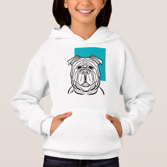 Kids Hoodie - Colección de perros - Diseño azul (Anverso)