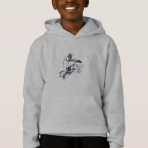 Kid's hoodie with dirt bike design