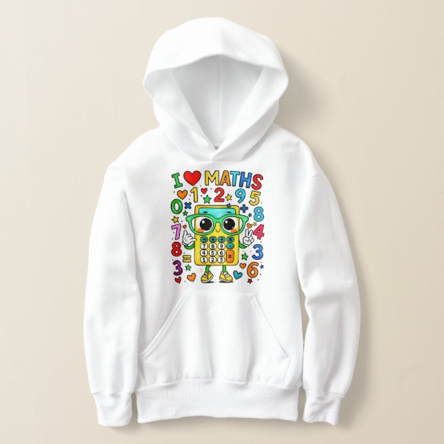 Kids Maths Numbers Hoodie | I Love Maths (Distribución )