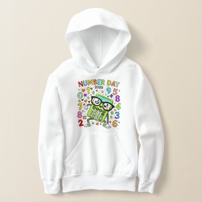 Kids Number Day Hoodie | Colourful Maths Numbers (Distribución )