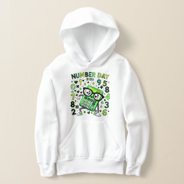 Kids Number Day Hoodie | Maths Calculator Design (Distribución )