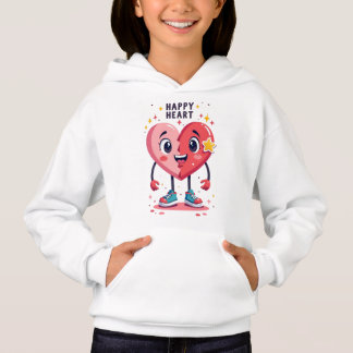 Kids Pullover Hoodie - Diseño de Corazón Feliz