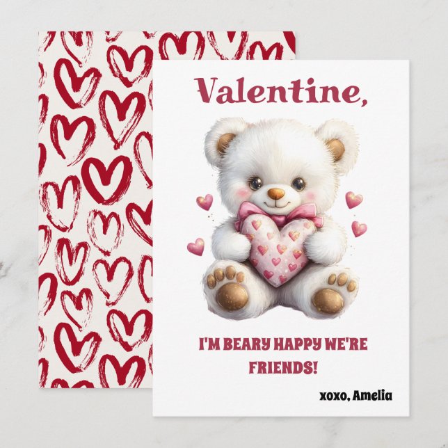 Kids Valentine’s Day Cards - Cute & Fun (Anverso / Reverso)