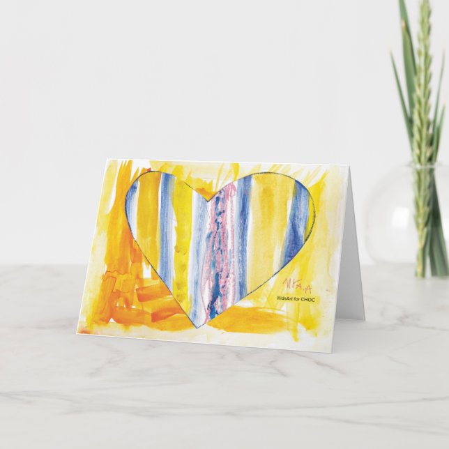 KidsArt para CHOC - Tarjeta de gran corazón (Anverso)