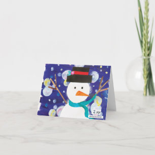 KidsArt para CHOC - Tarjeta de Snowman para invier