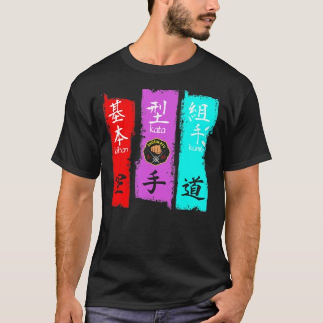 Kihon Kata Kumite - Camiseta Shorin Ryu Karate (Anverso)
