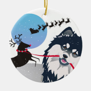 KIITOS SANTA - Ornamento finlandés de porcelana l
