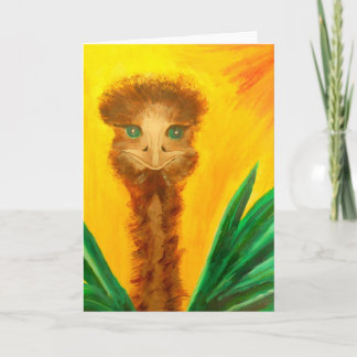 Kiki - Tarjeta de saludo de avestruz
