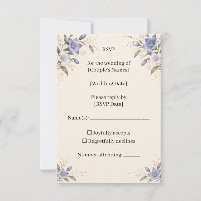 Kikyo Wedding RSVP Card (Anverso)