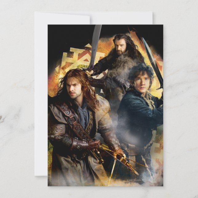 Kili, BILBO BAGGINS™ y THORIN OAKENSHIELD™ Art (Anverso)