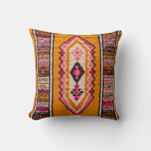 Kilim Cushion de época: almohadas amarillas hechas