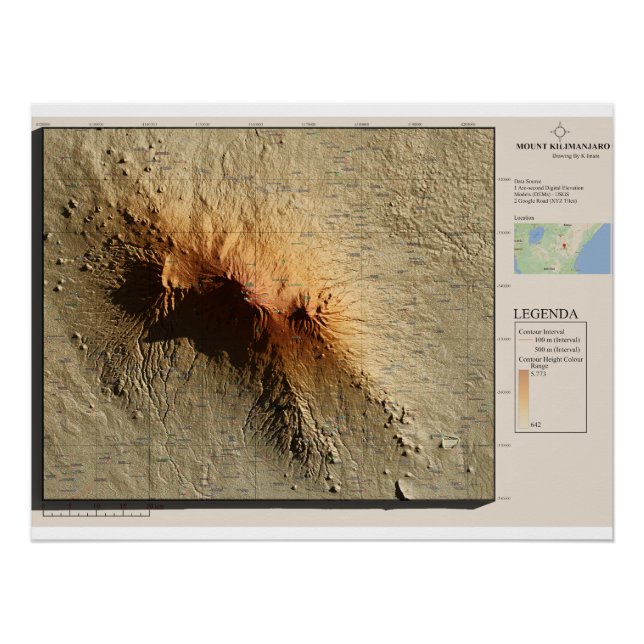 kilimanjaro poster brillante (Anverso)