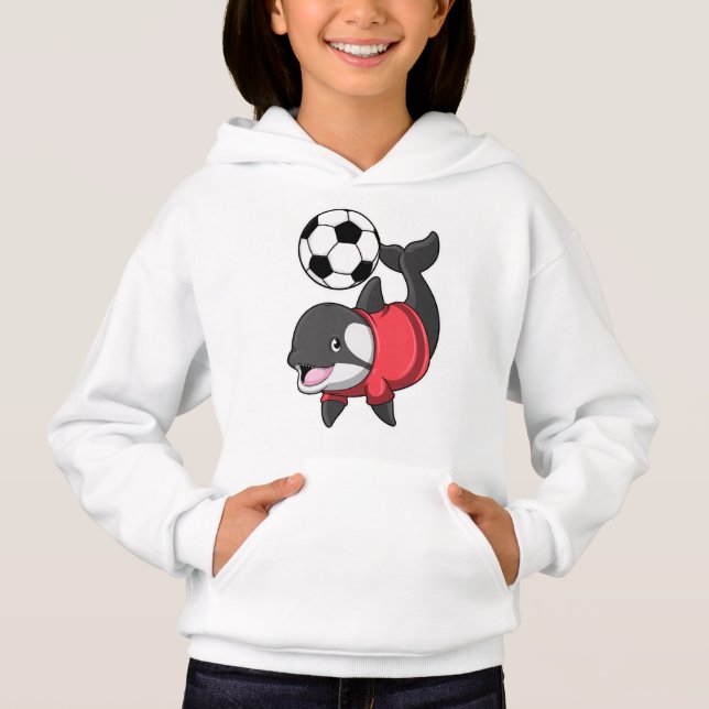Killerwhale como jugador de fútbol con fútbol (Anverso)