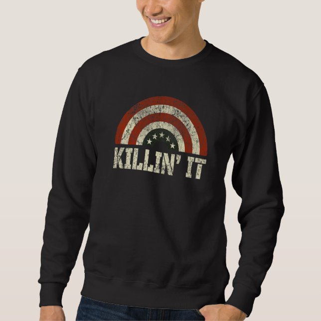 Killin´ It USA Flag  Sayings Women Top Killin It   (Anverso)