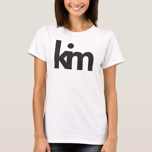 Kim, camiseta de manga corta personalizada (Anverso)