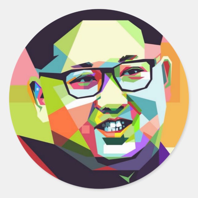 Kim Jong Un Querido Pegatina Líder (Anverso)