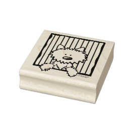 ©️ Kim Niles KiniArt Westie Sello de caucho