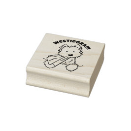 ©️ Kim Niles KiniArt Westie Sello de caucho