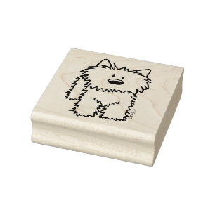 ©️ Kim Niles KiniArt Westie Sello de caucho