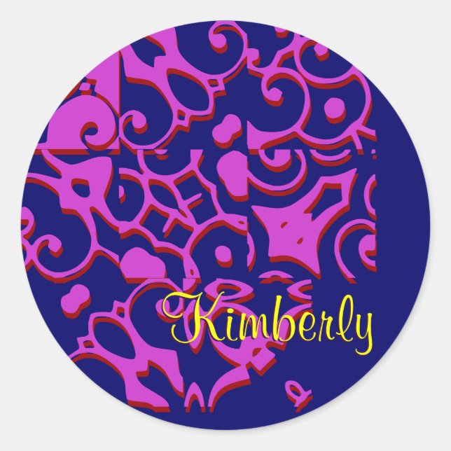 Kimberly Designer Name Pegatina - Personalizable (Anverso)