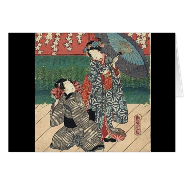 kimono de paraguas tradicional geisha japonesa (Anverso (Horizontal))