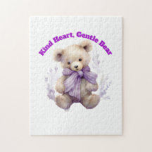 Kind Heart Gentle Bear Puzzle - Diseño Cute Bear
