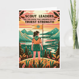 Kind Scout Leader Gracias Tarjeta