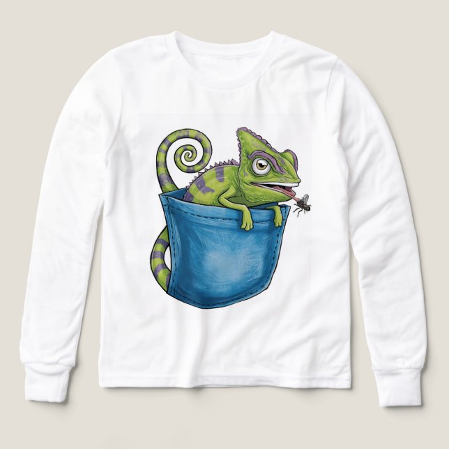 🦎 Kinder Pullover – Coole Eidechse | Tiermotiv Sw (Diseño frontal)