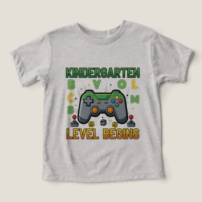 Kindergarten Level Begins T-shirt, Back to School (Diseño delantero )