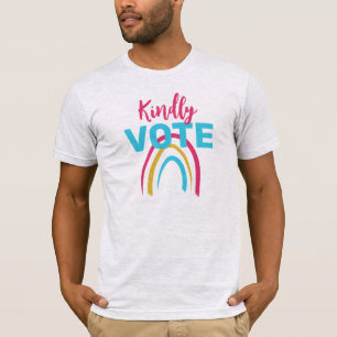 Kindly VOTE camiseta de los hombres del arcoiris
