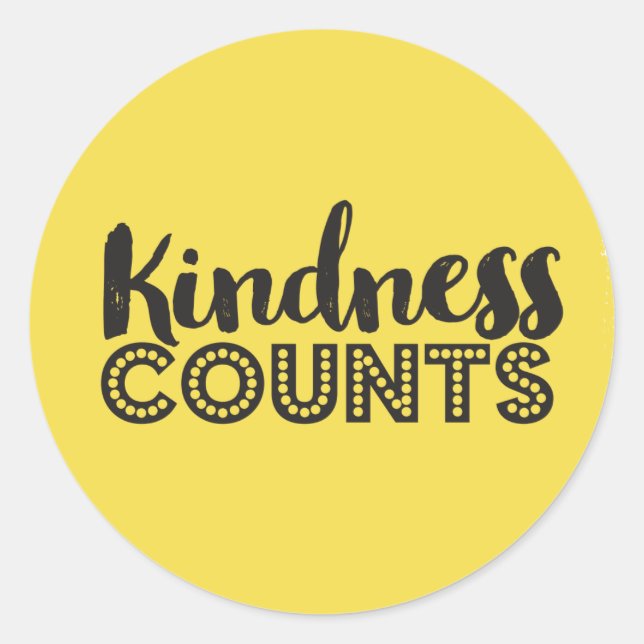 Kindness cuenta a los Pegatinas (Anverso)