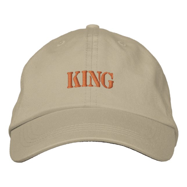 "King" del Gorra ajustable de estilo caqui (Anverso)