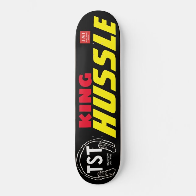 KING HUSSLE PRO SKATEBOARDS . JMT USA (Anverso)