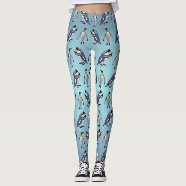 King Penguin Frenzy Leggings (Sky Blue Mix) (Anverso)